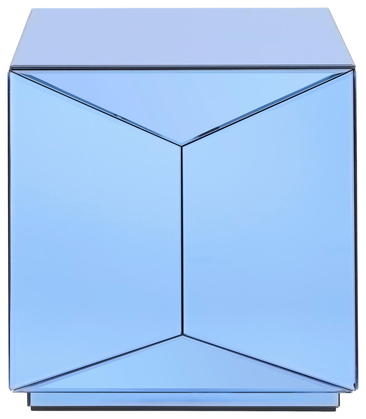 BEISTELLTISCH 40/40/40 cm Blau quadratisch  - Blau, Trend, Glas/Holzwerkstoff (40/40/40cm) - Novel