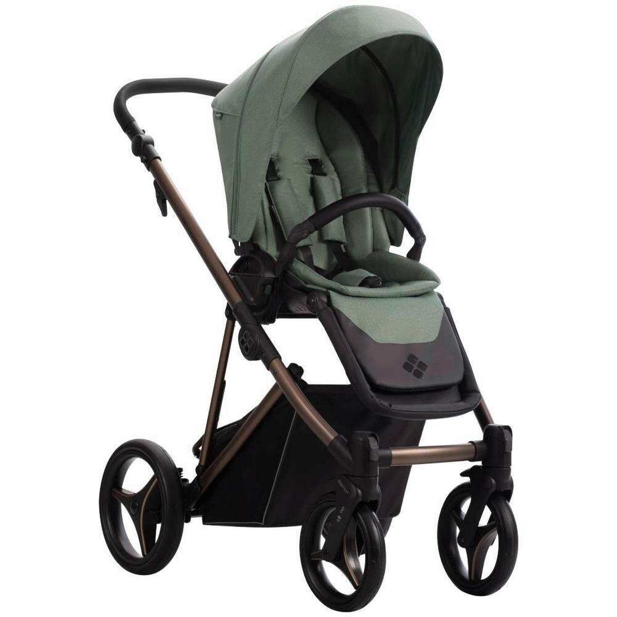 KOLICA ZA SPAVANJE   - boje kadulje/mokka, Basics, metal/tekstil (99/61/121cm) - BEBETTO