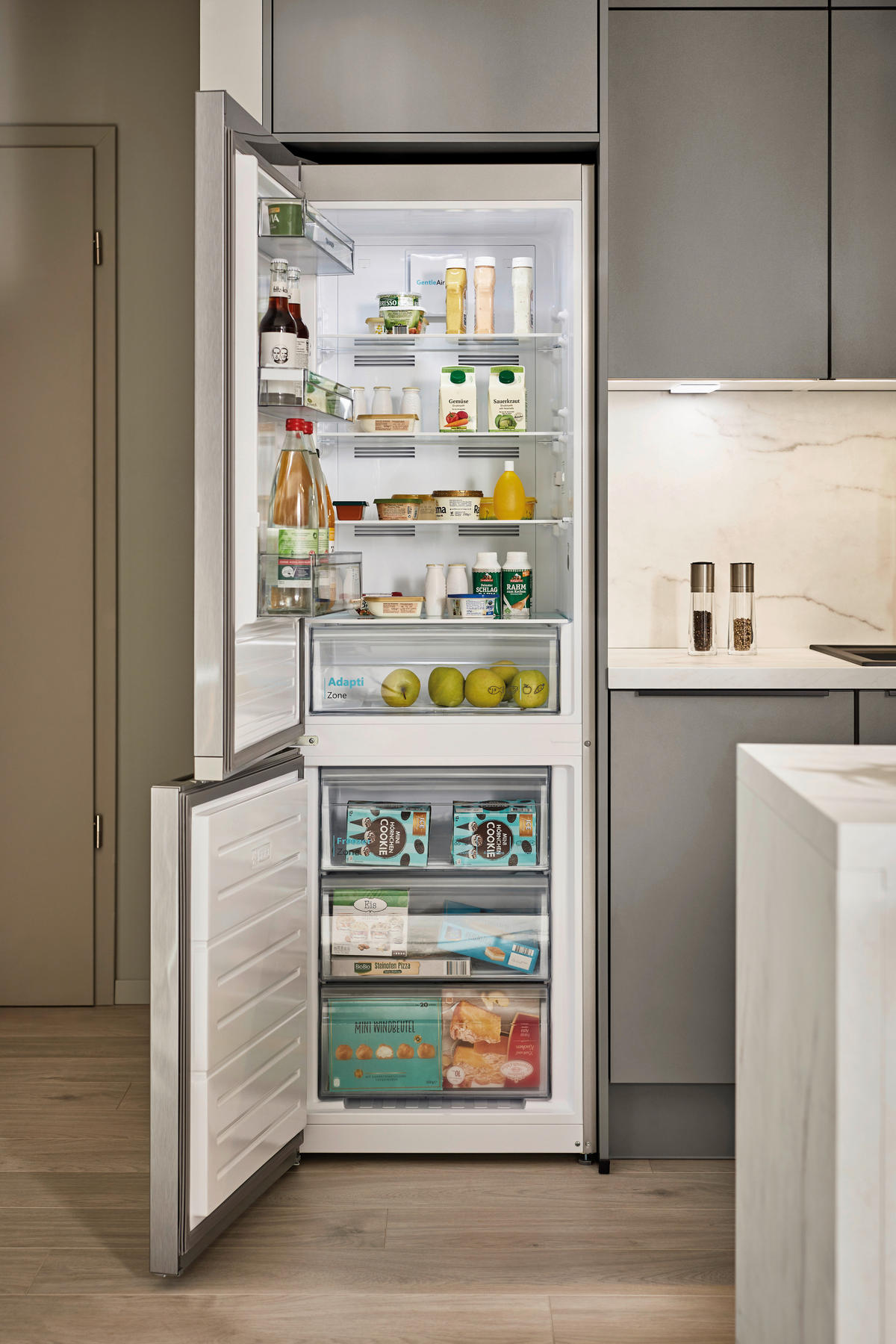 EINBAUKÜCHE   - Grau, Design, Holzwerkstoff - Xora