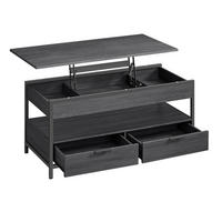 COUCHTISCH in Metall, Holzwerkstoff  - Schwarz, Trend, Holzwerkstoff/Metall (100/48-62/50cm) - MID.YOU