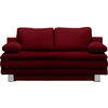 SCHLAFSOFA Bruno in Dunkelrot  - Chromfarben/Dunkelrot, Design, Textil/Metall (194/96/86cm) - Novel