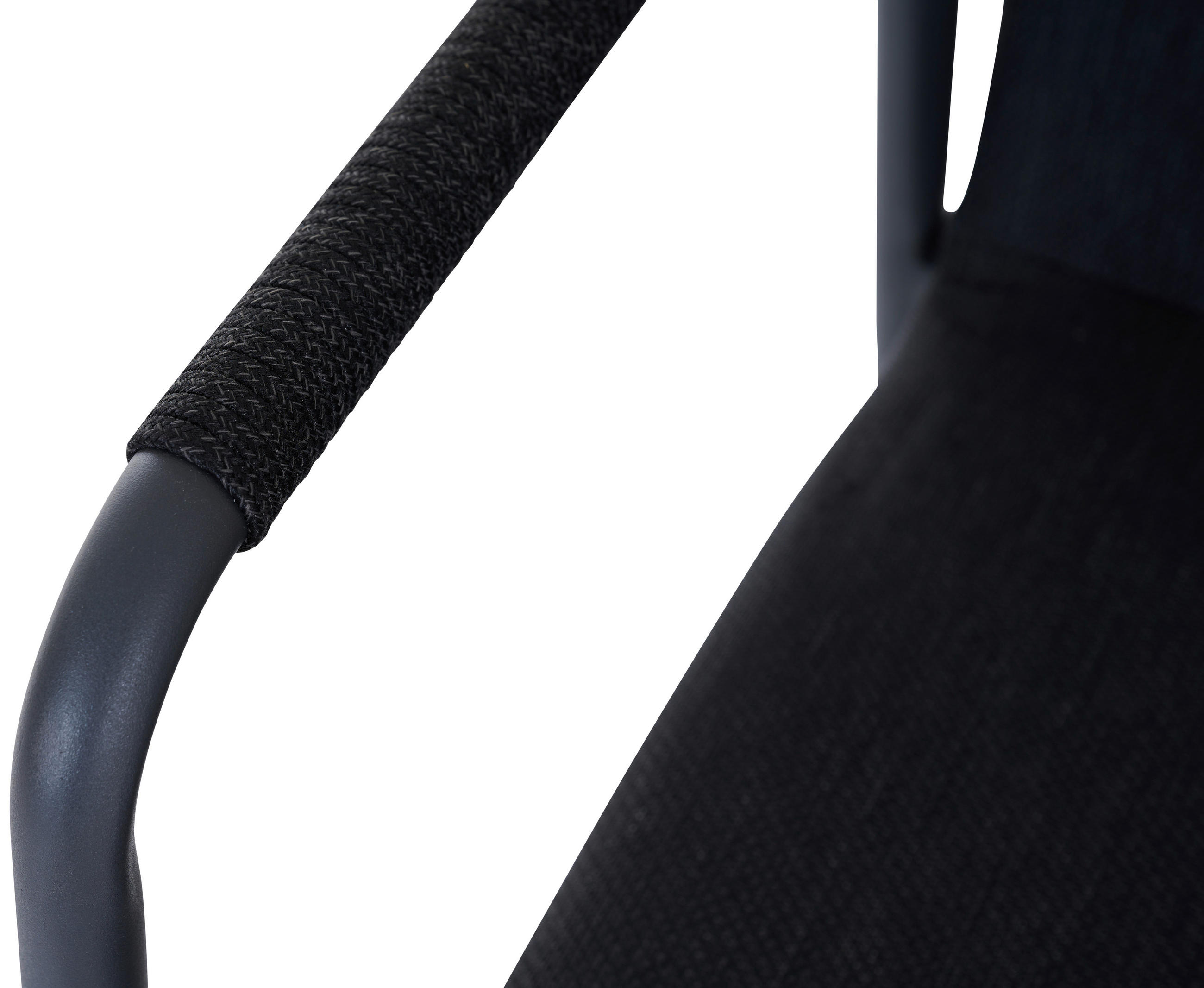STAPELSESSEL Aluminium Schwarz  - Anthrazit/Schwarz, Design, Textil/Metall (65/86/57cm) - Siena Garden