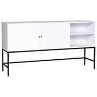 SIDEBOARD 160/85/40 cm  - vit/svart, Klassisk, metall/trä (160/85/40cm) - Niels Andersson