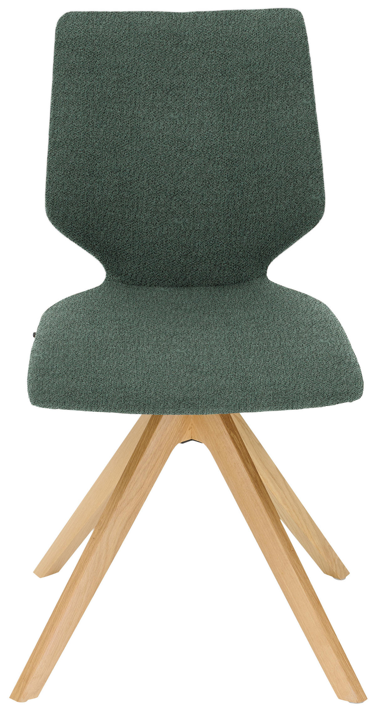 STUHL Struktur  - Blau/Eichefarben, Design, Holz/Textil (50/92/64cm) - Venjakob