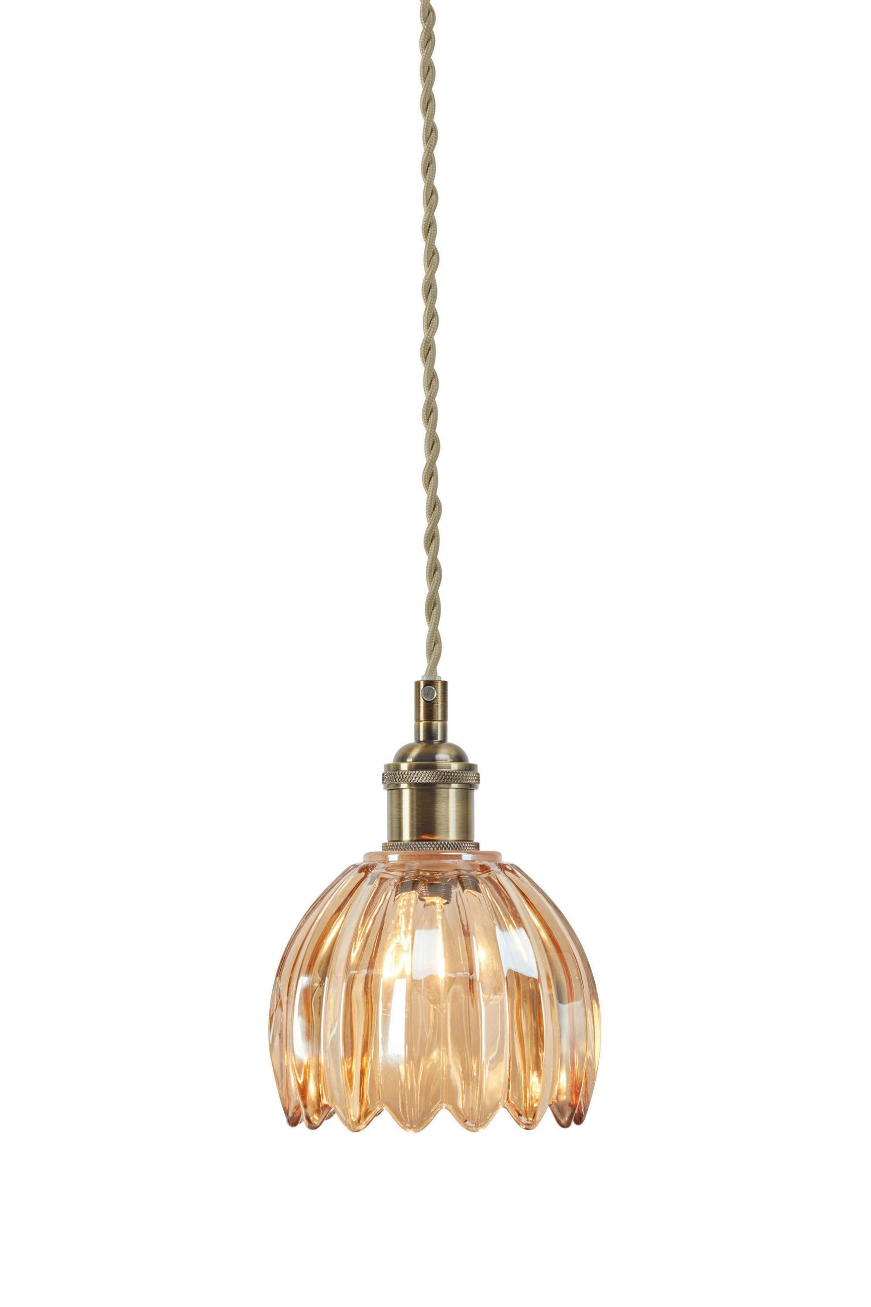 TAKLAMPA Gota  - bärnstensfärgad/mässingsfärgad, Basics, metall/glas (13/17/13cm) - Markslöjd