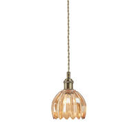 TAKLAMPA Gota  - bärnstensfärgad/mässingsfärgad, Basics, metall/glas (13/17/13cm) - Markslöjd