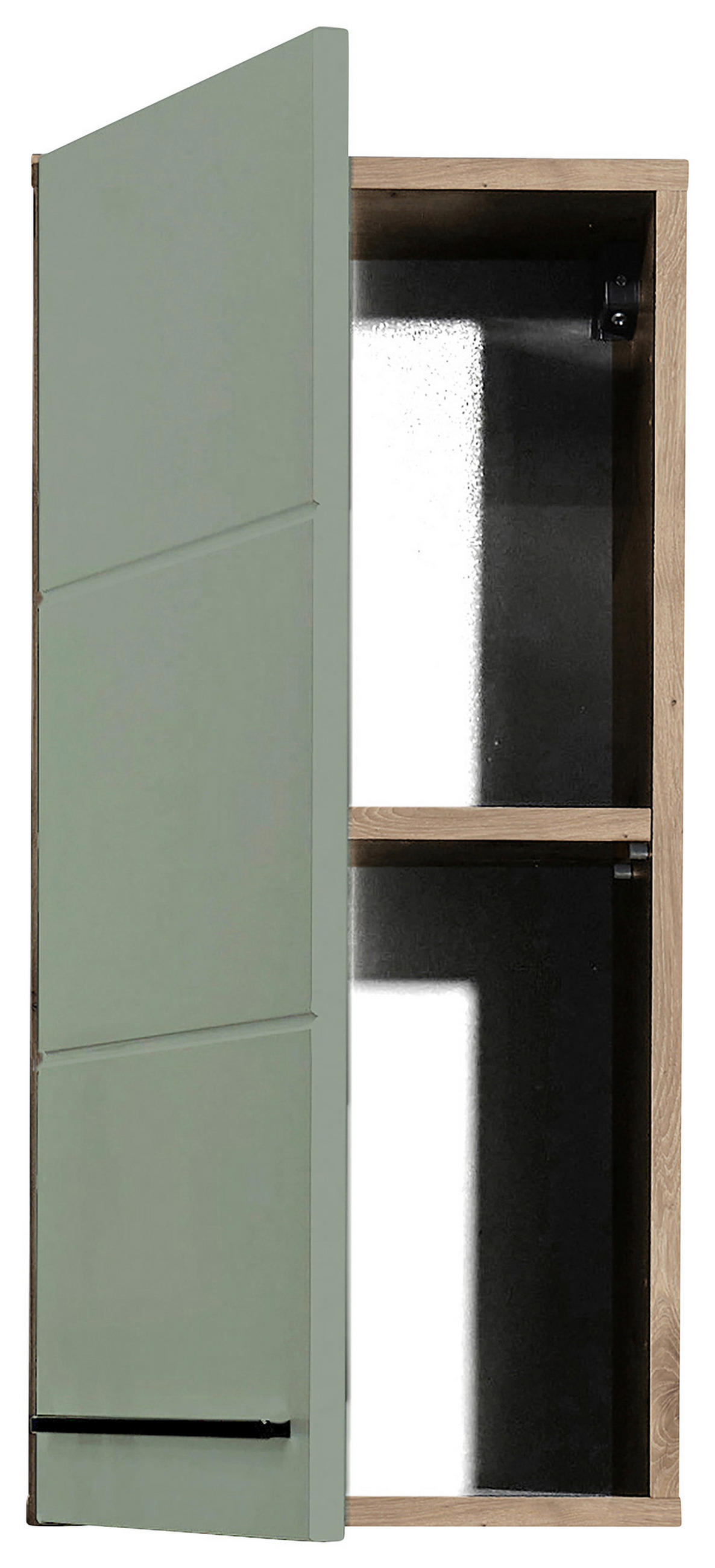 HÄNGESCHRANK 34/70/23 cm  - Eichefarben/Schwarz, Basics, Holzwerkstoff/Kunststoff (34/70/23cm) - MID.YOU