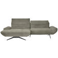 ECKSOFA  in Chenille Graubraun  170-195/280 cm  - Graubraun/Schwarz, Design, Textil/Metall (170-195/280cm) - Dieter Knoll