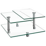 COUCHTISCH in Glas 80/80/39/42 cm  - Chromfarben, MODERN, Glas (80/80/39/42cm) - Novel