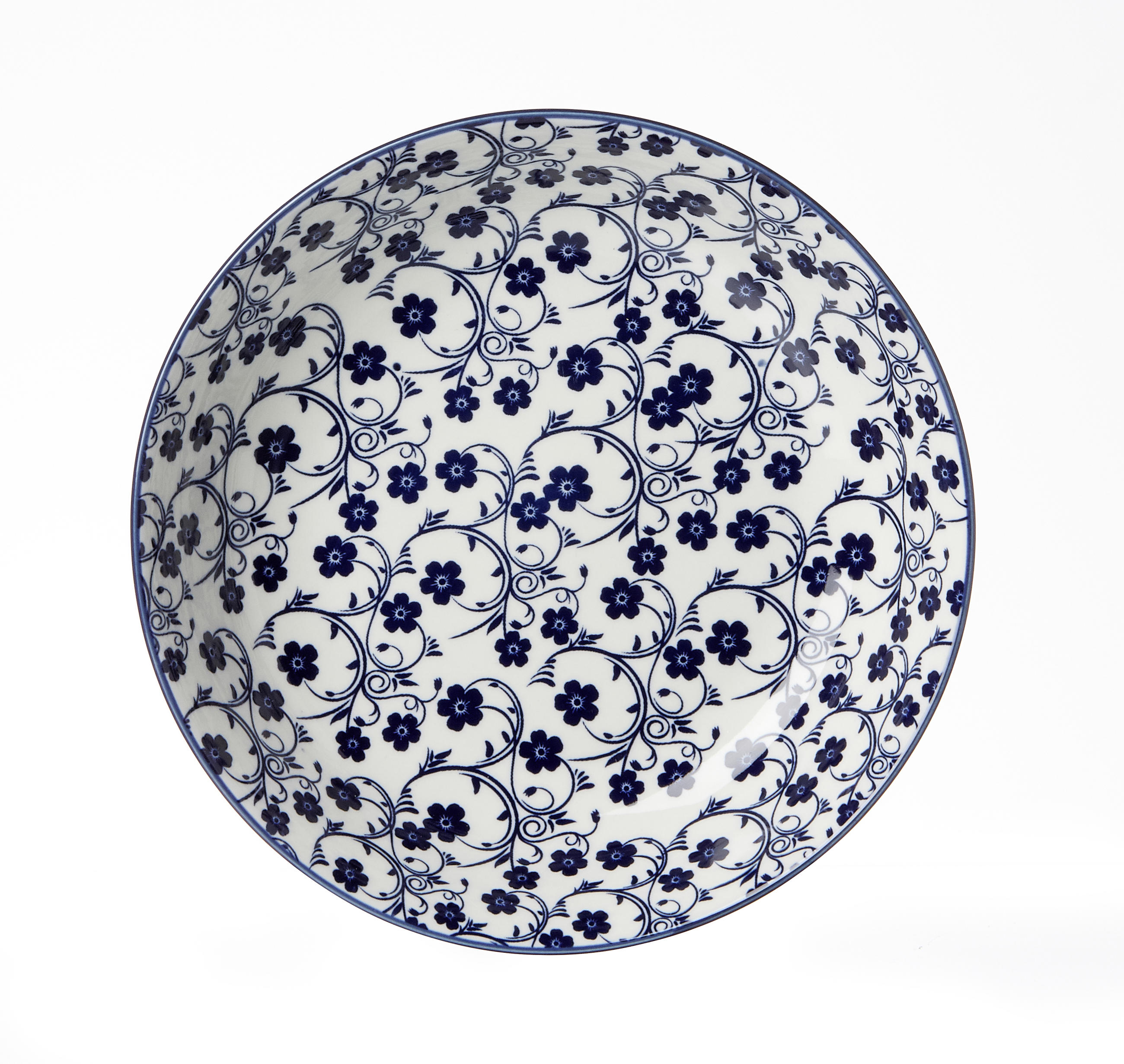 FARFURIE ADÂNCĂ 20,5 cm  - albastru/alb, Basics, ceramică (20,5cm) - Ritzenhoff Breker