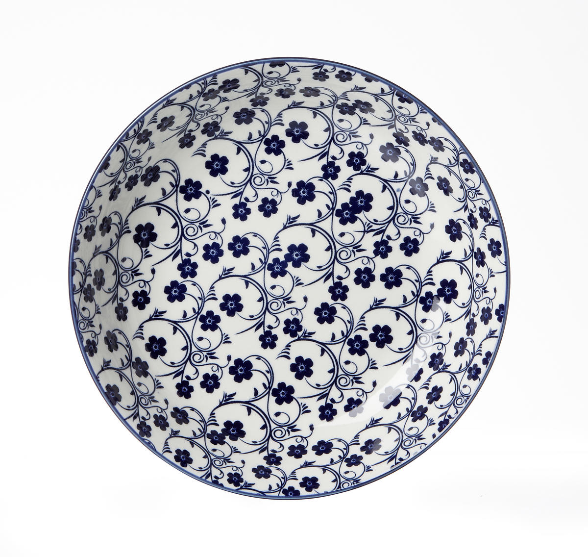 FARFURIE ADÂNCĂ 20,5 cm  - albastru/alb, Basics, ceramică (20,5cm) - Ritzenhoff Breker