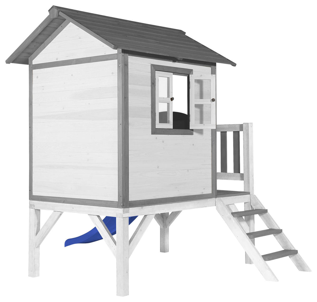 SPIELHAUS 240/189/167 cm  - Blau/Weiss, Konventionell, Holz/Kunststoff (240/189/167cm)