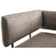 ECKBANK 140/180 cm  in Schwarz, Hellbraun  - Hellbraun/Schwarz, MODERN, Textil/Metall (140/180cm) - Cantus
