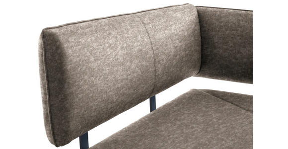 ECKBANK 140/180 cm in Schwarz, Hellbraun - Hellbraun/Schwarz, MODERN, Textil/Metall (140/180cm) - Cantus