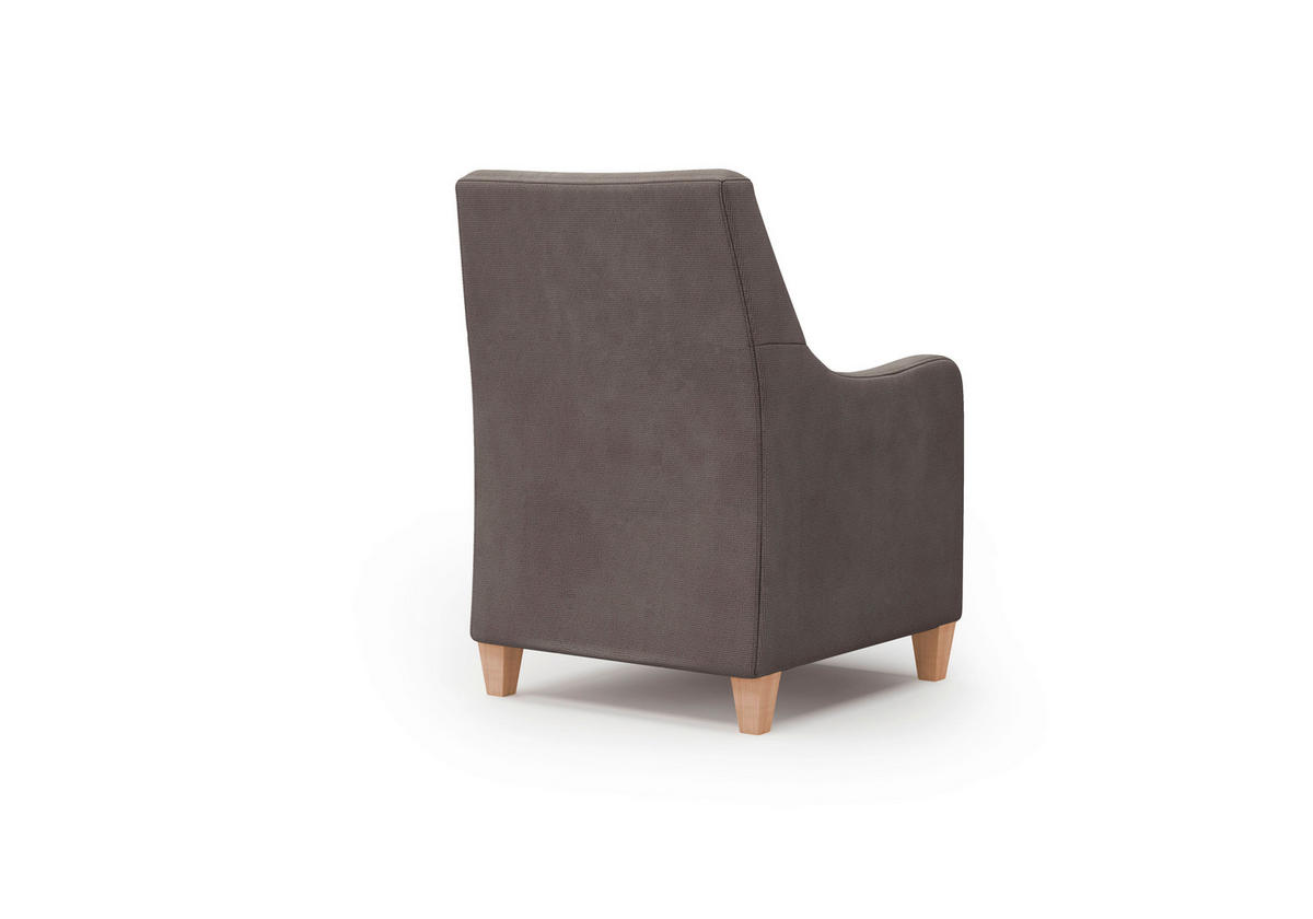 SESSEL in Flachgewebe Dunkelbraun  - Eichefarben/Dunkelbraun, KONVENTIONELL, Holz/Textil (70/93/75cm) - Sit & More
