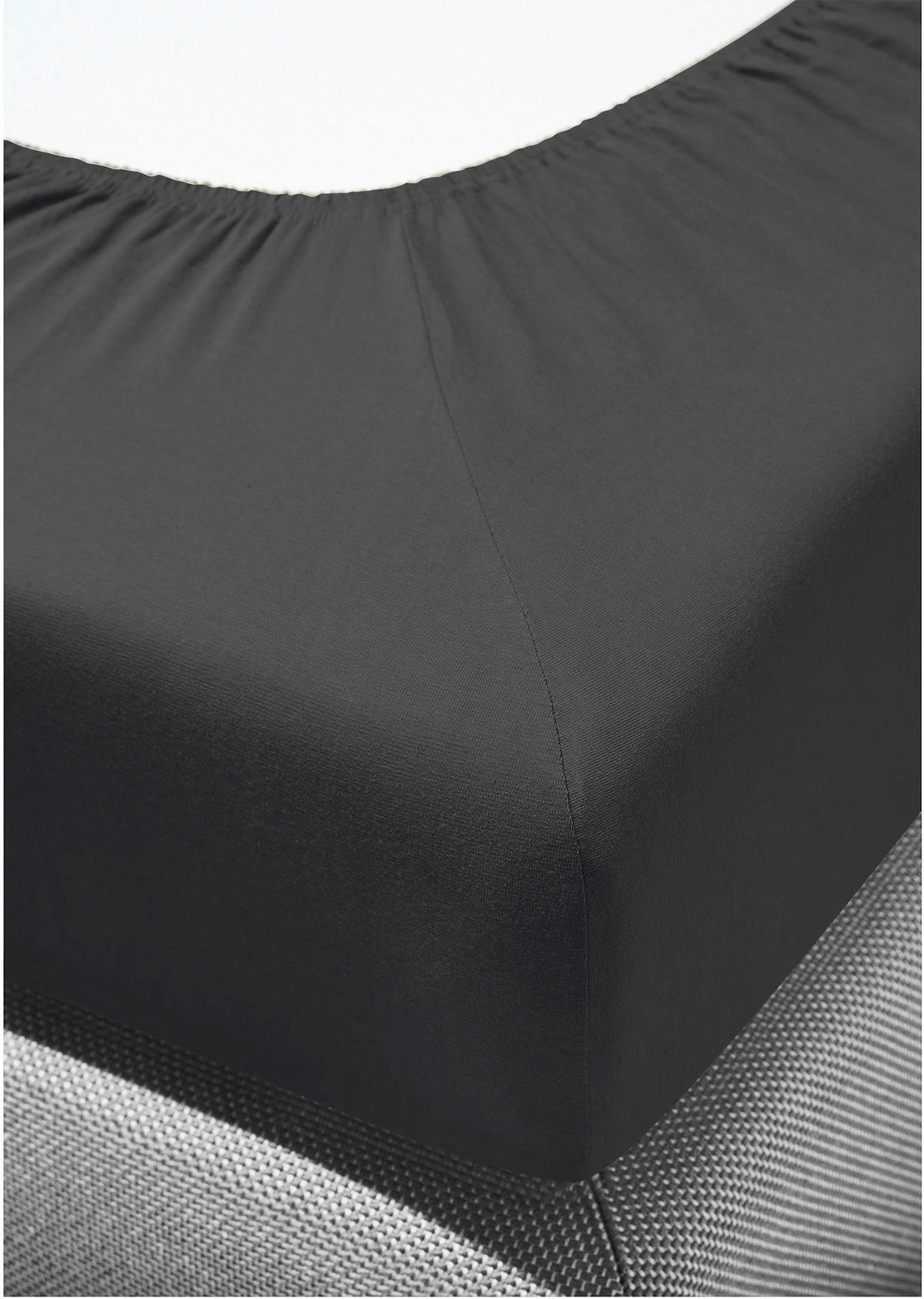 SPANNBETTTUCH Biber  - Graphitfarben, KONVENTIONELL, Textil (190/200cm) - Bierbaum