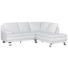 ECKSOFA Echtleder Weiß Rücken echt - Alufarben/Weiß, KONVENTIONELL, Leder/Metall (246/220cm) - Celina Home ECKSOFA Echtleder Weiß Rücken echt - Alufarben/Weiß, KONVENTIONELL, Leder/Metall (246/220cm) - Celina Home