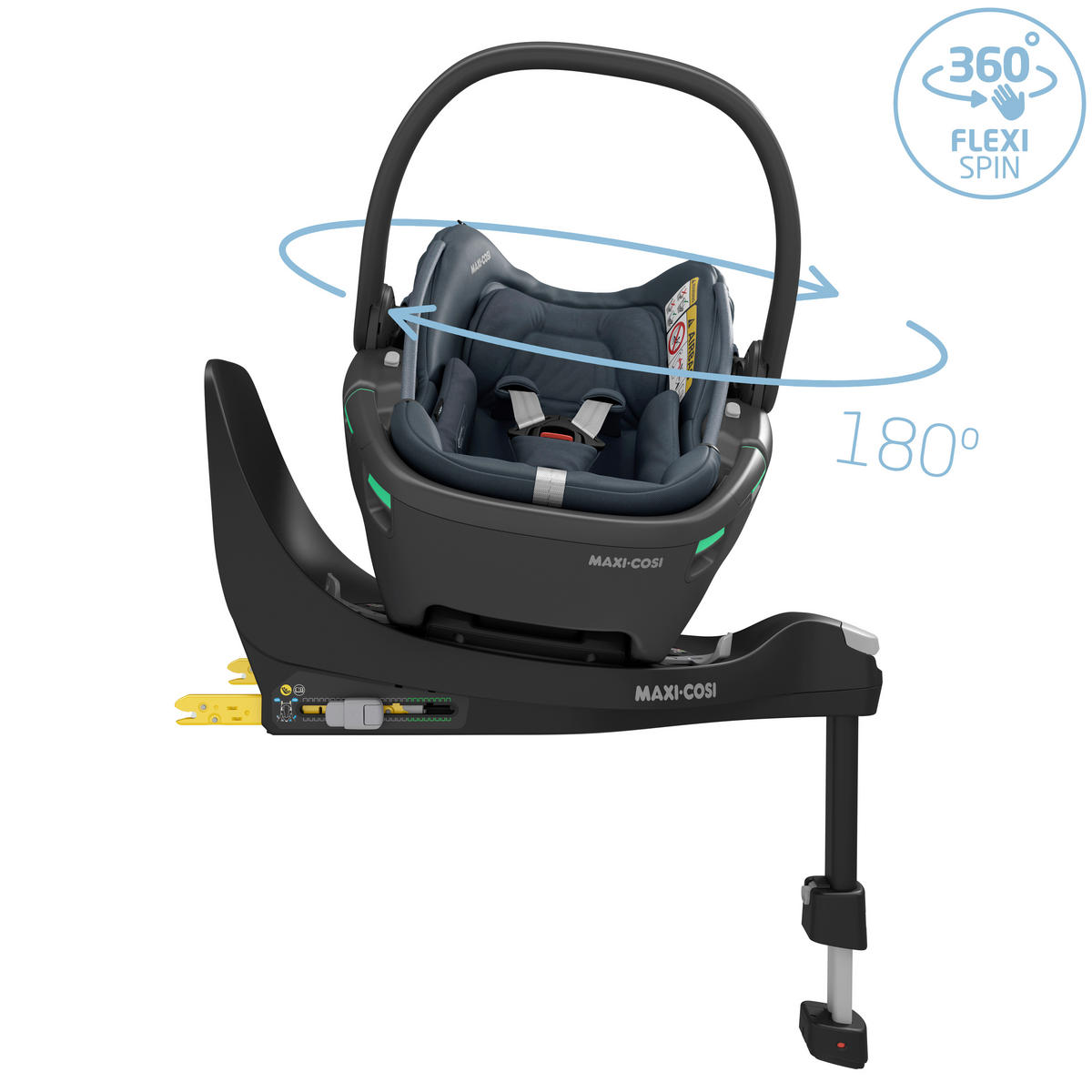 KINDERAUTOSITZ Coral 360  - Graphitfarben, Basics, Kunststoff/Textil (44/58/68cm) - Maxi-Cosi