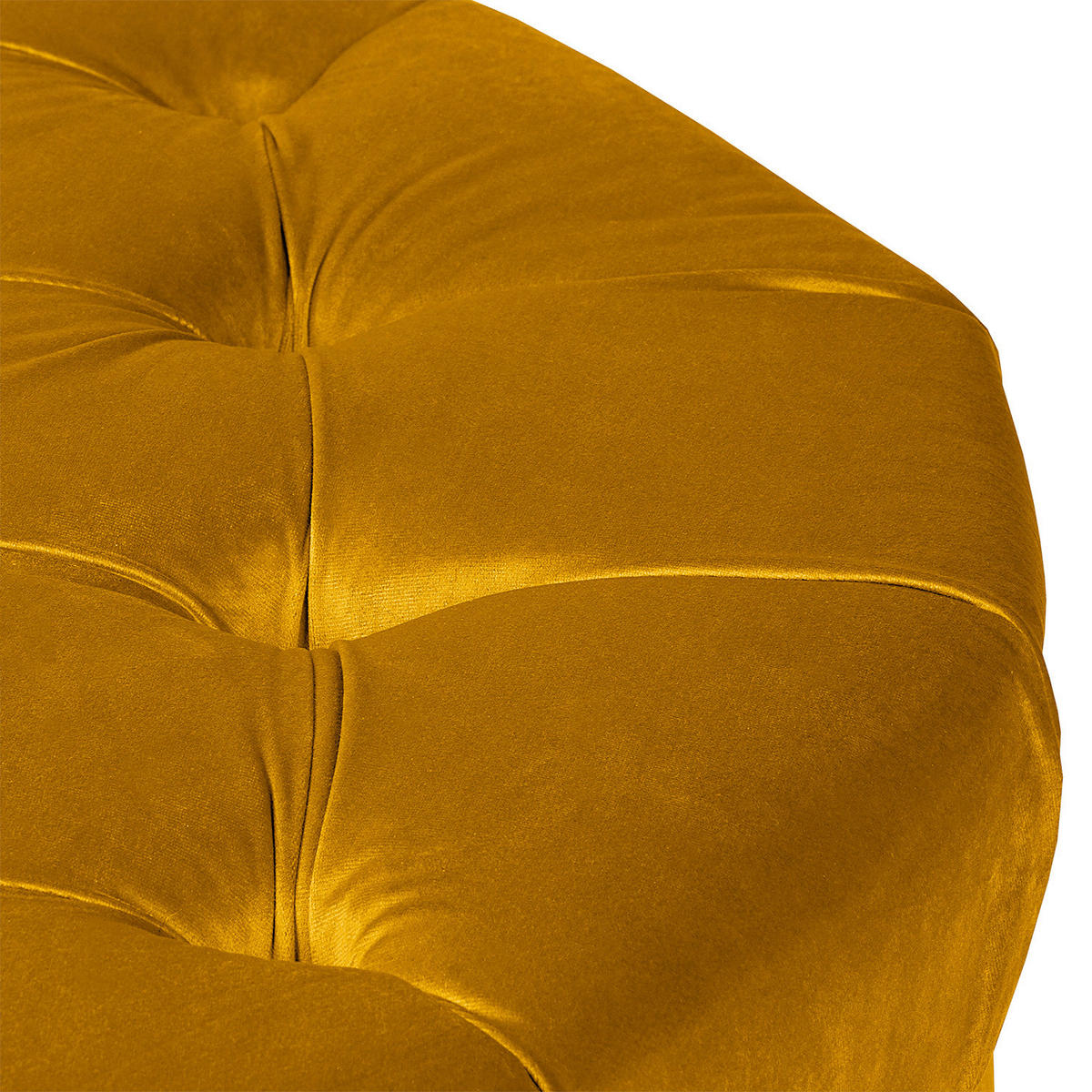 HOCKER Textil Senfgelb  - Senfgelb/Braun, Design, Holz/Textil (80/45/80cm) - Livetastic