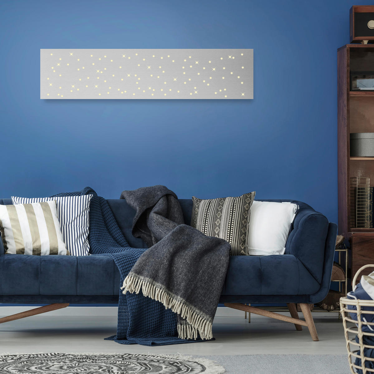 DECKENLEUCHTE Sparkle 100/25/4 cm   - Silberfarben, Design, Metall (100/25/4cm)