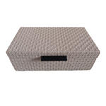 DEKOBOX    29/16/9,5 cm  - Creme, Design, Leder/Holzwerkstoff (29/16/9,5cm) - Ambia Home