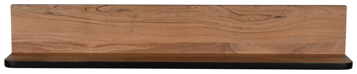 WANDBOARD Akazie massiv Schwarz, Akaziefarben  - Schwarz/Akaziefarben, Natur, Holz (120/20/20cm) - Carryhome
