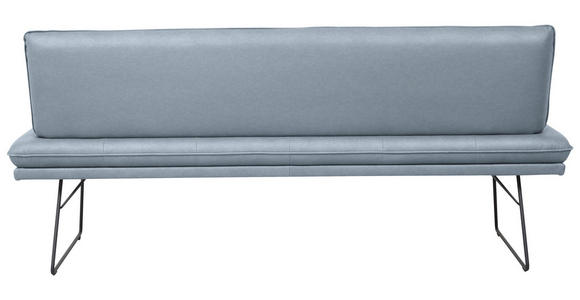 SITZBANK in Metall, Textil Blau, Schwarz  - Blau/Schwarz, Design, Textil/Metall (195/87/65cm) - Dieter Knoll