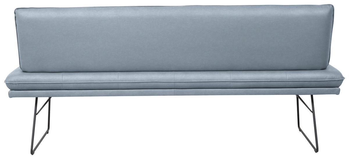 SITZBANK in Metall, Textil Blau, Schwarz  - Blau/Schwarz, Design, Textil/Metall (195/87/65cm) - Dieter Knoll