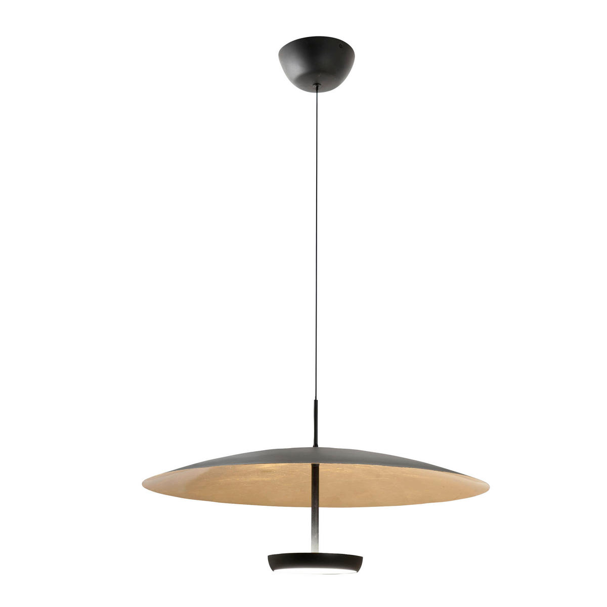 LED-PENDELLEUCHTE 60/200 cm  - Goldfarben, Design, Kunststoff/Metall (60/200cm)