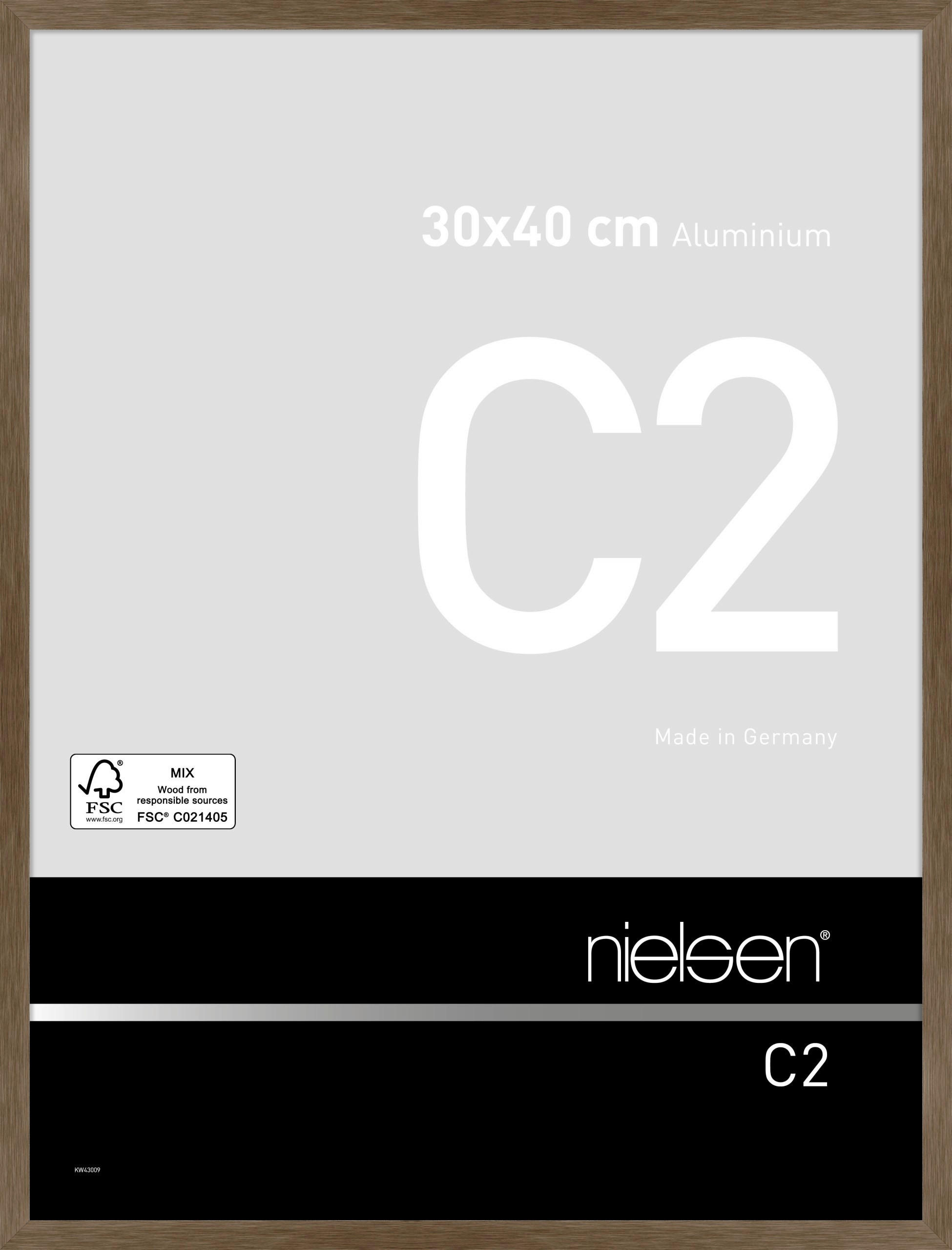 BILDERRAHMEN - Braun, Basics, Metall (22,0/30,7cm) - Nielsen