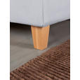 POLSTERBETT Matratze, Lattenrost, Bettkasten Silberfarben, Buchefarben 180/200 cm  - Buchefarben/Silberfarben, Design, Holz/Textil (180/200cm) - Valnatura