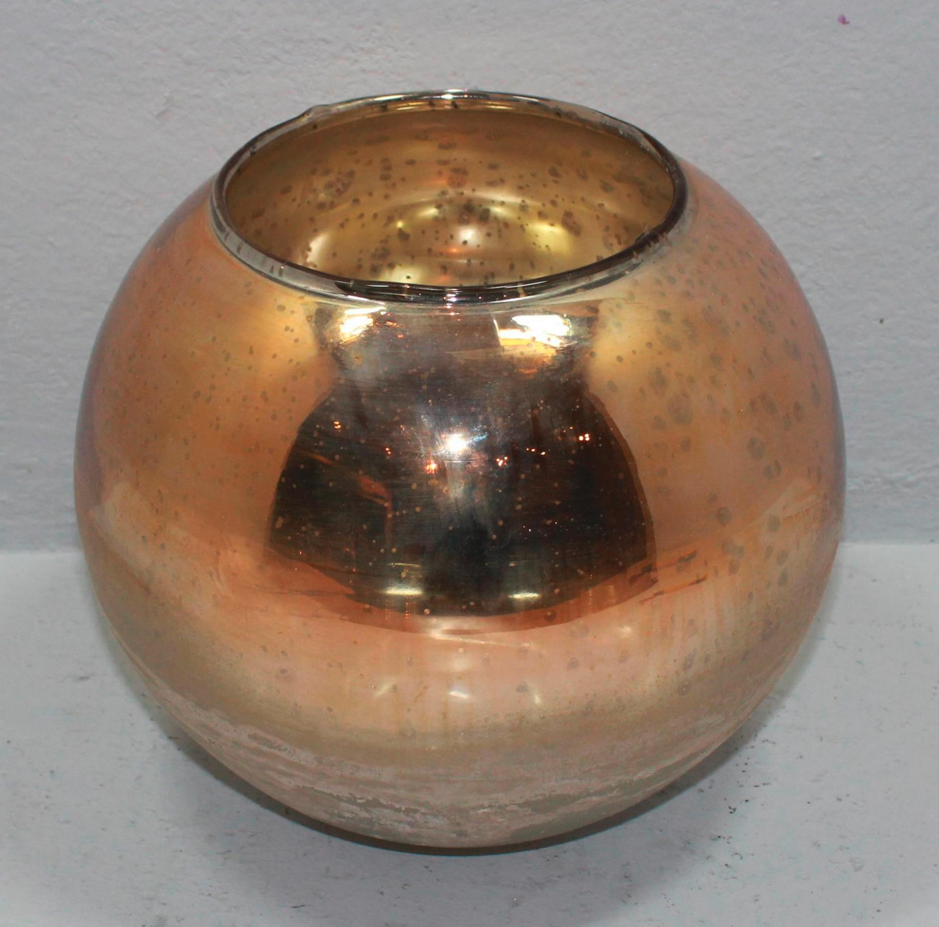 TEELICHTGLAS  - Goldfarben/Weiß, MODERN, Glas (20/20/18cm) - Cor Mulder