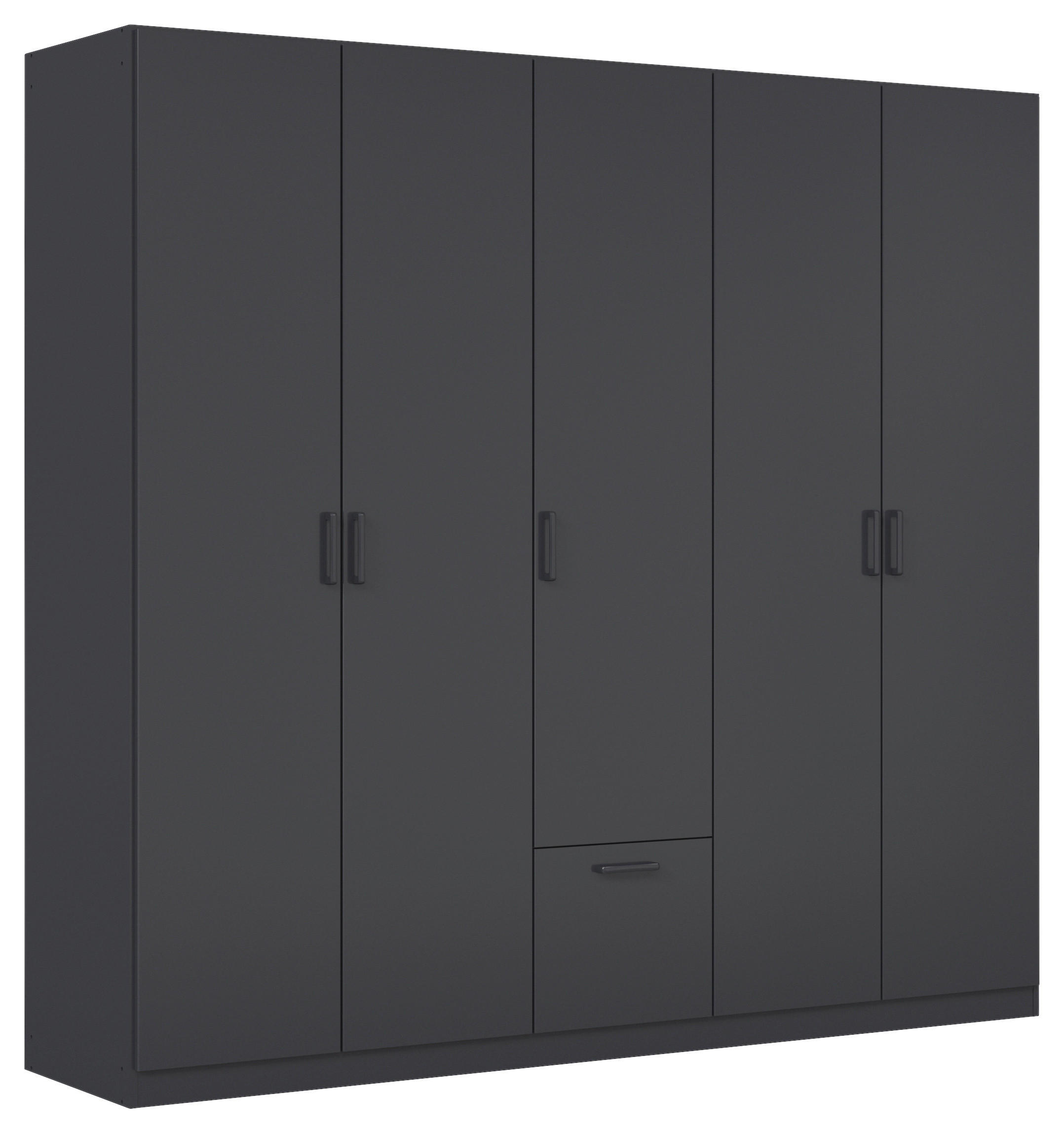 KLEIDERSCHRANK 226/210/54 cm 5-türig Grau  - Grau, Basics, Holzwerkstoff/Metall (226/210/54cm) - Boxxx
