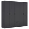 KLEIDERSCHRANK  in Grau  - Grau, Basics, Holzwerkstoff/Metall (226/210/54cm) - Boxxx