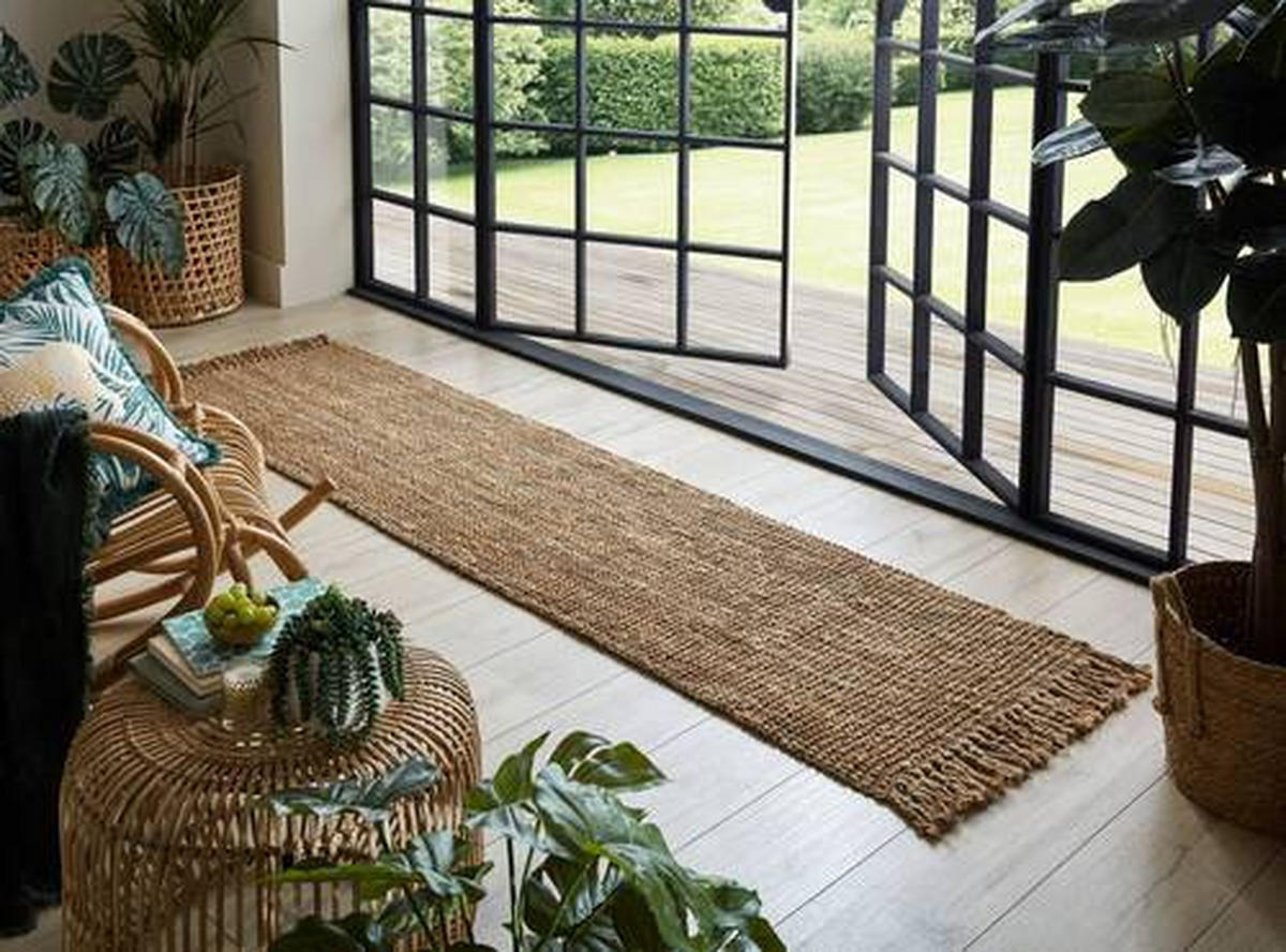 HANDWEBTEPPICH 230/60 cm Naturfarben  - Naturfarben, Basics, Textil (230/60cm)