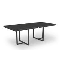 GARTENTISCH 220/100/75 cm Metall, Stein Dunkelgrau rechteckig  - Dunkelgrau/Anthrazit, Modern, Stein/Metall (220/100/75cm) - Tierra Outdoor