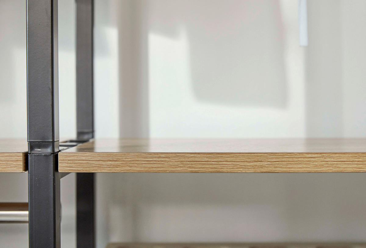 STEGHYLLA i 42,5/210/30 cm naturfärgad, svart  - svart/naturfärgad, Design, metall/trämaterial (42,5/210/30cm) - Livetastic