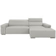 ECKSOFA DUA in Echtleder Beige  293/170 cm  - Chromfarben/Beige, Design, Leder/Metall (293/170cm) - Novel