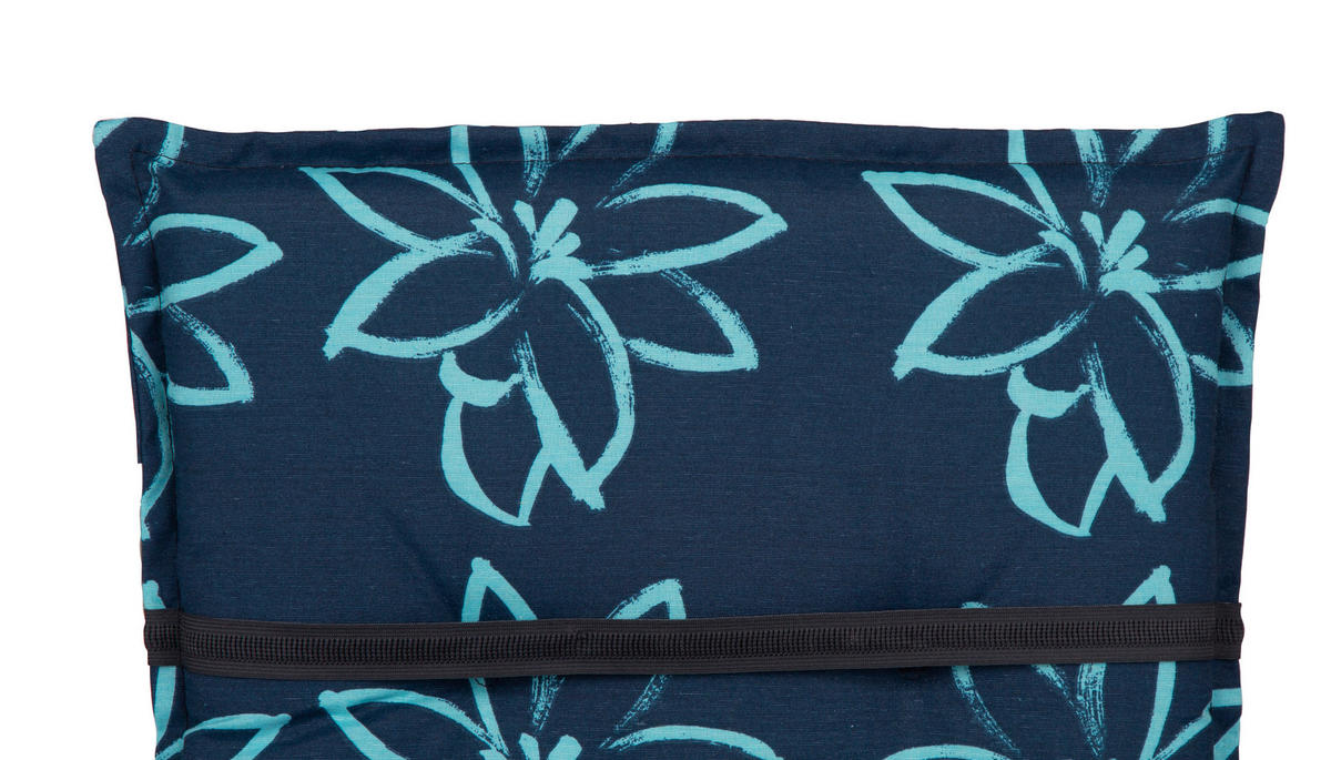 SADA VANKÚŠOV PRE STOLIČKU 4ks, 100/50/6 cm - svetlomodrá/tmavomodrá, Basics, textil (100/50/6cm) - Gardenson