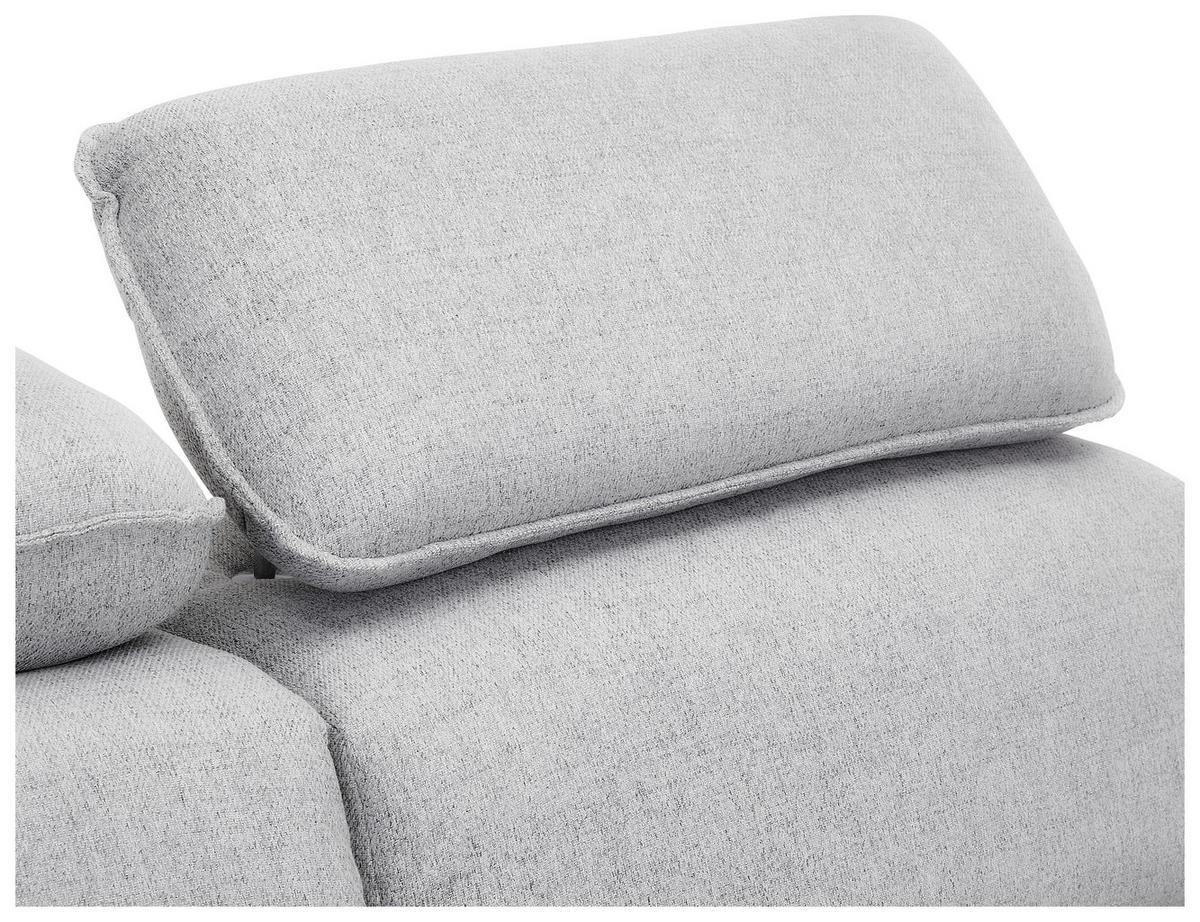 ECKSOFA in Flachgewebe Hellgrau  - Hellgrau/Schwarz, Modern, Kunststoff/Textil (182/237cm) - Carryhome