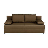 SCHLAFSOFA  mit Liegefunktion, Rücken echt Braun  - Schwarz/Braun, Design, Kunststoff/Textil (190/80/75cm) - P & B