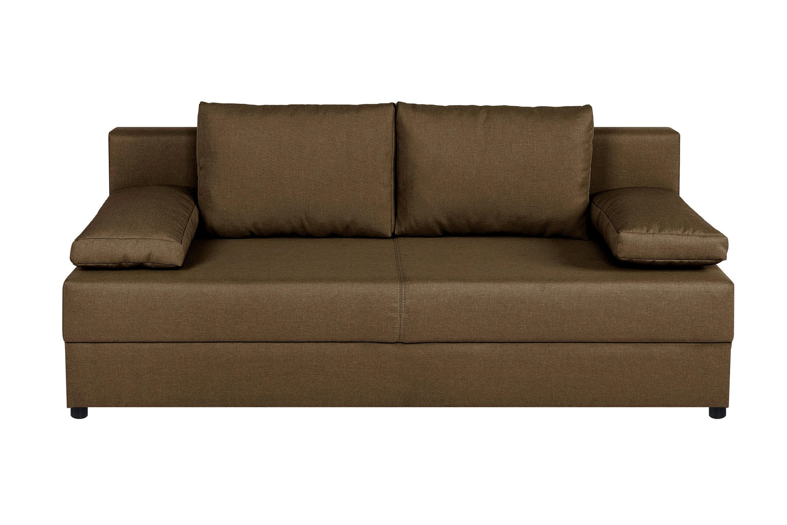 P & B ROZKLÁDACÍ POHOVKA, textil, kompozitní dřevo, hnědá