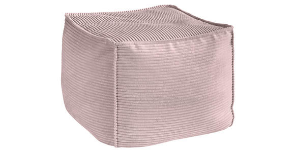 POUF Cord 66/40/66 cm  - Rosa, KONVENTIONELL, Textil (66/40/66cm) - Hom`in