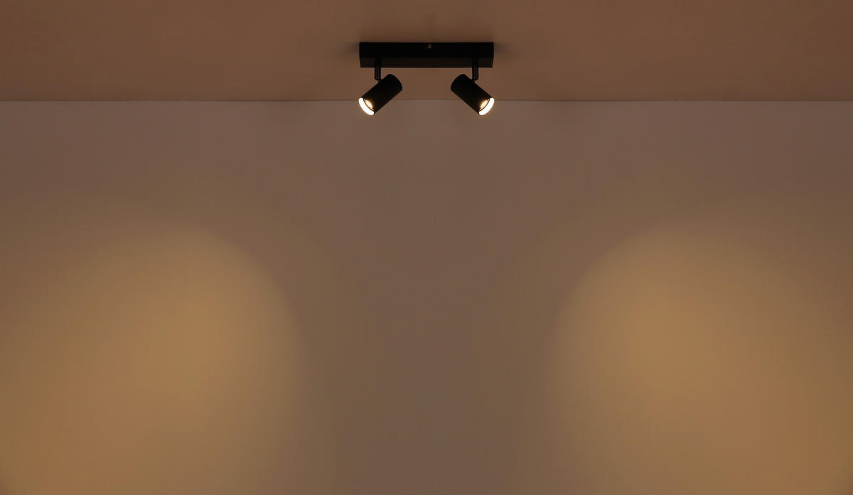 LED-STRAHLER 26/6/11 cm   - Schwarzchrom/Schwarz, Design, Metall (26/6/11cm) - Globo