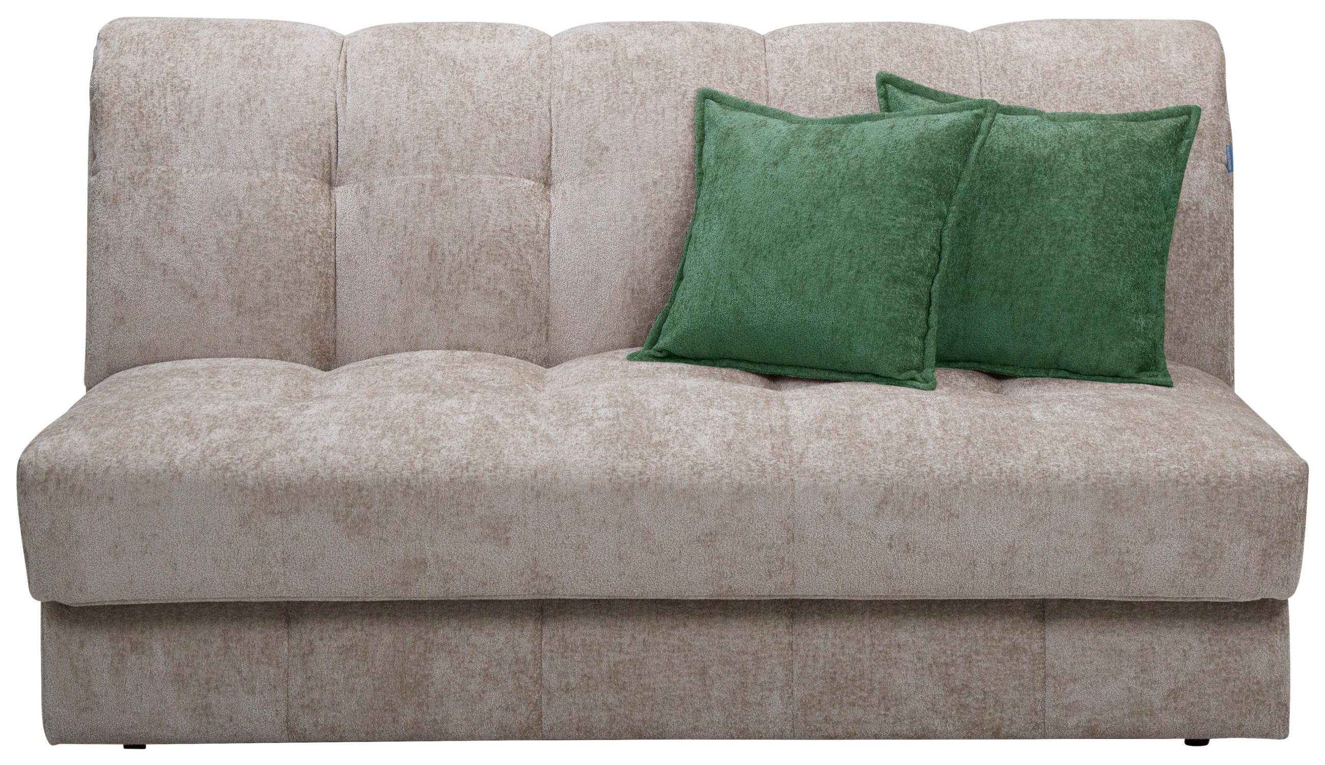 SCHLAFSOFA Chenille Creme  - Creme/Schwarz, KONVENTIONELL, Kunststoff/Textil (166/93/106cm) - home24
