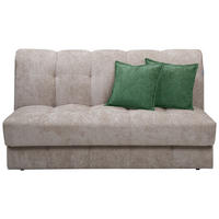 SCHLAFSOFA  mit Stoffauswahl, Schlafen auf Sitzhöhe Chenille Creme  - Creme/Schwarz, KONVENTIONELL, Kunststoff/Textil (166/93/106cm) - home24