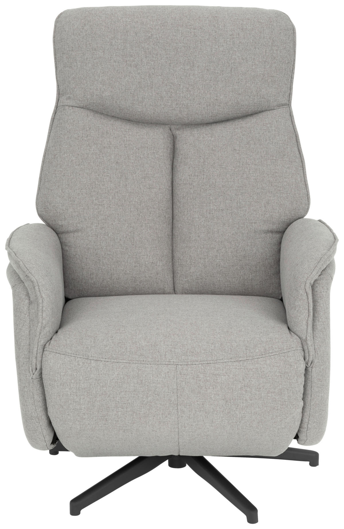 FERNSEHSESSEL  mit Flachgewebe Grau  - Schwarz/Grau, Design, Textil/Metall (71/105/85cm) - MID.YOU