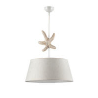 HÄNGELEUCHTE 45/45/100 cm  - Perlmutt, Natur, Textil (45/45/100cm)