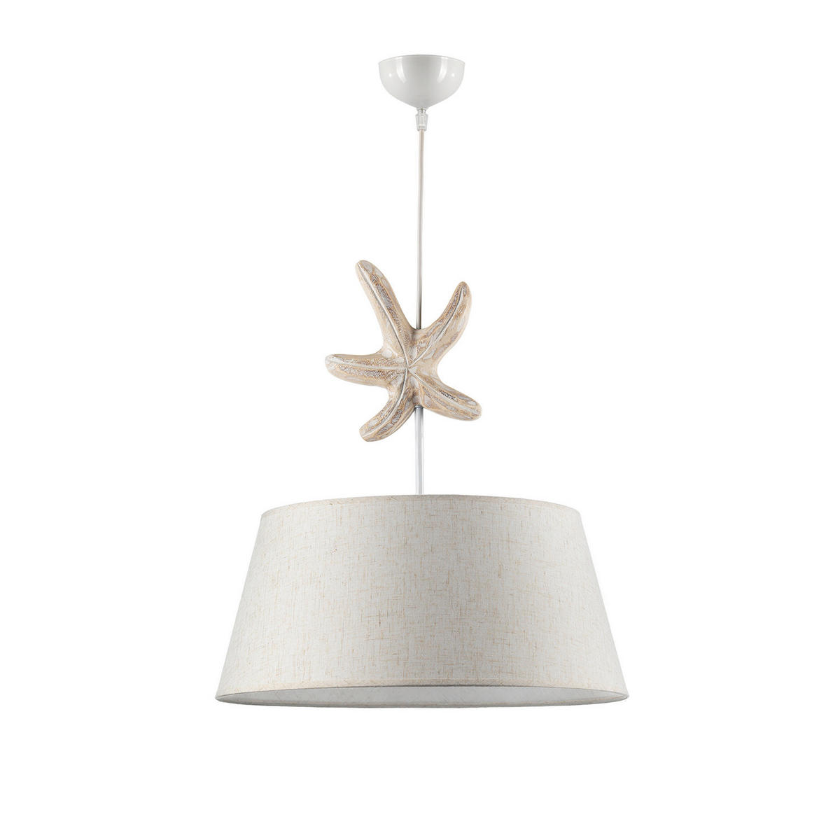 HÄNGELEUCHTE 45/45/100 cm  - Perlmutt, Natur, Textil (45/45/100cm)