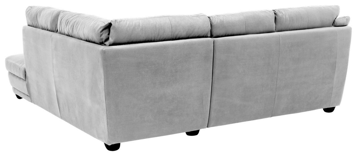 ECKSOFA in Mikrofaser Hellgrau  245/225 cm  - Hellgrau, Design, Kunststoff/Textil (245/225cm) - Livetastic